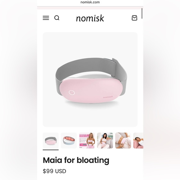 Sleek Pink and Gray Maia for Bloating and Menstrual Cramps with Adjustable Strap - Picture 1 of 7
